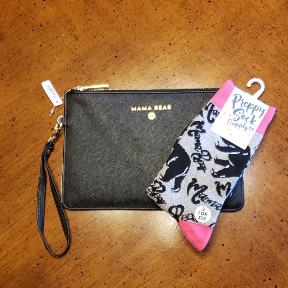 NWT Simply Southern clutch & socks